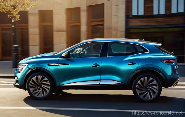 르노 삼성 XM3 트림별 옵션 - **Prompt: "A sleek and dynamic exterior shot of the Renault Arkana Esprit Alpine, parked elegantly o...