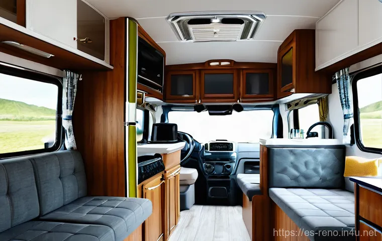 르노 마스터의 캠핑카 시장 반응 - A robust and modern Renault Master camper van, in a vibrant blue color, parked gracefully on a cliff... 르노 마스터의 캠핑카 시장 반응 - A robust and modern Renault Master camper van, in a vibrant blue color, parked gracefully on a cliff...